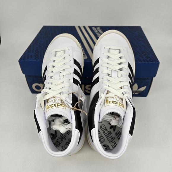 New Adidas Jabbar High \'White Black\' Men\'s Basketball Sneaker Shoes Size 11